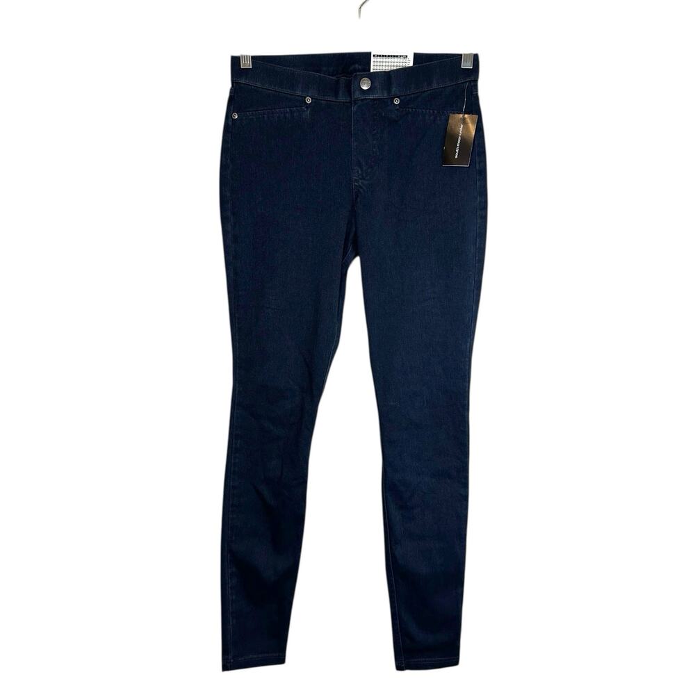 NWT Hue Super Smooth Denim Leggings Jeggings Jeans Night Wash Small Minimalist